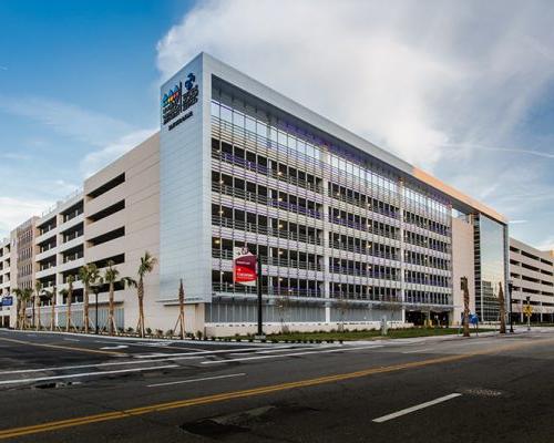 Exterior photo of Baptist parking structure during the day